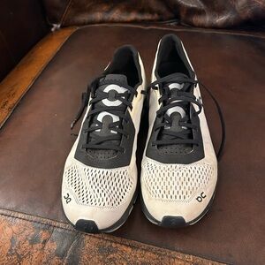 On Running womens Black and Cream Athletic Shoes